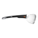 Skullerz Vali Frameless Safety Glasses, Black Nylon Impact Frame, Anti-Fog Clear Polycarbonate Lens