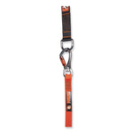 Squids 3149 Tool Lanyard with XL + Swivel Carabiners, 80 lb Max Work Capacity, 76" Long, Orange/Black