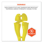 Squids 3420 Dual Clip Swivel Glove Clip Holder, 1 x 0.6 x 5.5, Acetal Copolymer, Lime, 100/Pack