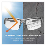 Skullerz Dagr Safety Glasses, Matte Gray Nylon Impact Frame, Anti-Fog Clear Polycarbonate Lens