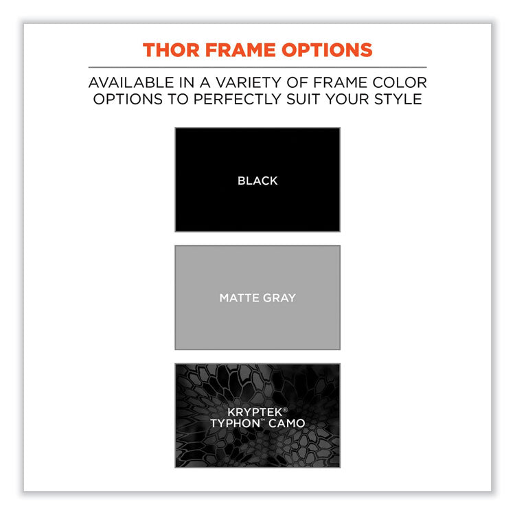 Skullerz Thor Safety Glasses, Black Nylon Impact Frame, AntiFog Indoor/Outdoor Polycarbonate Lens