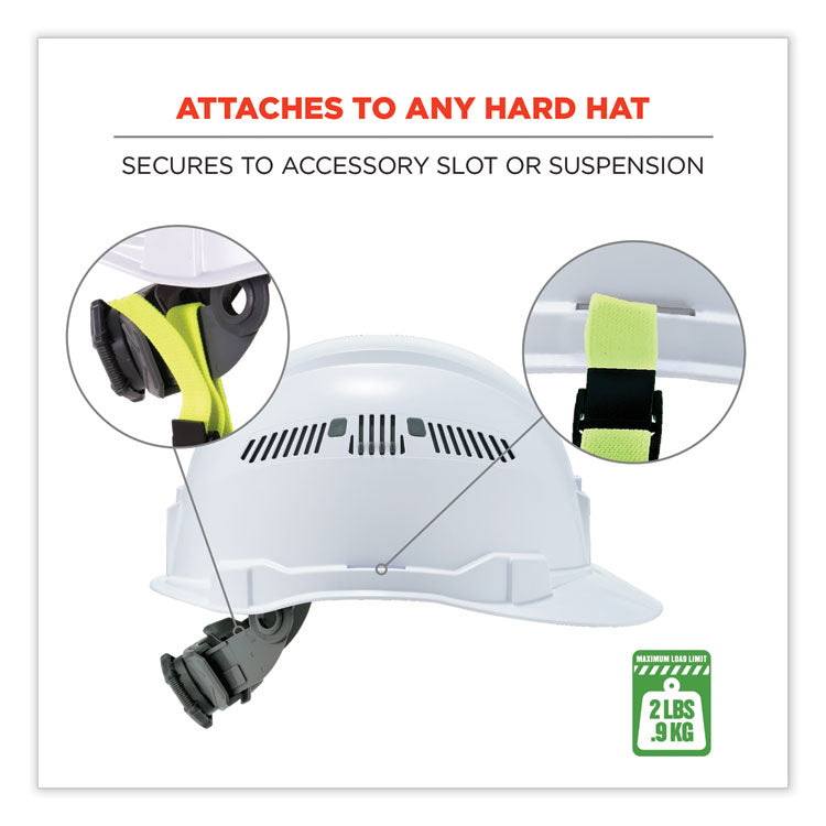 Squids 3155 Elastic Lanyard with Clamp, 2 lb Max Working Capacity, 18" to 48" Long, Lime