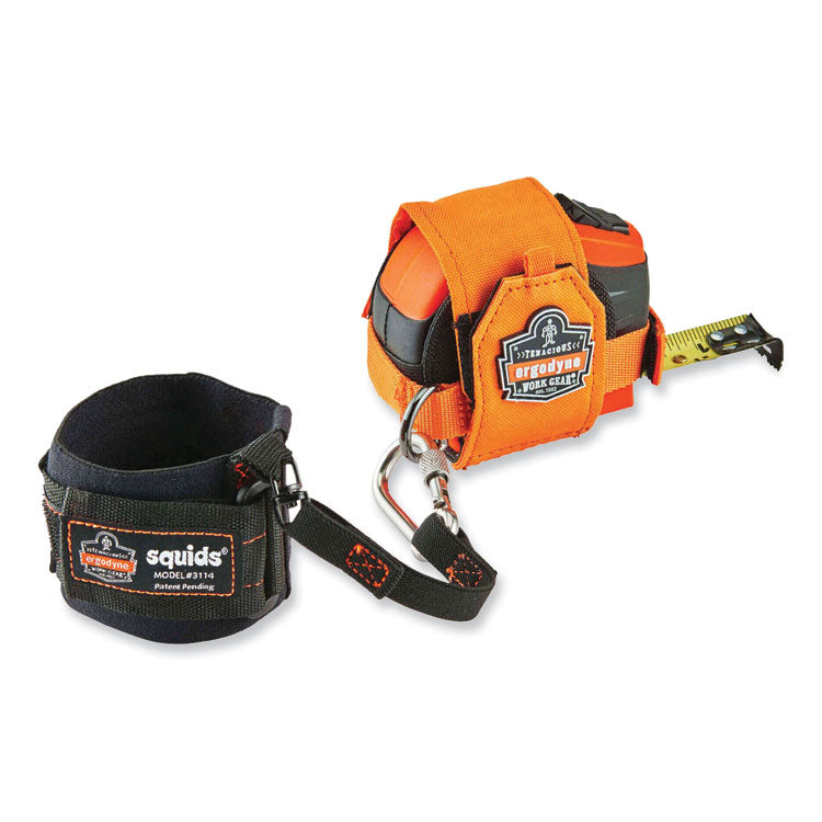 Squids 3770 Belt Clip Tape Measure Holder, Large, 3.62 x 7.25 x 2.5, Polyester, Orange