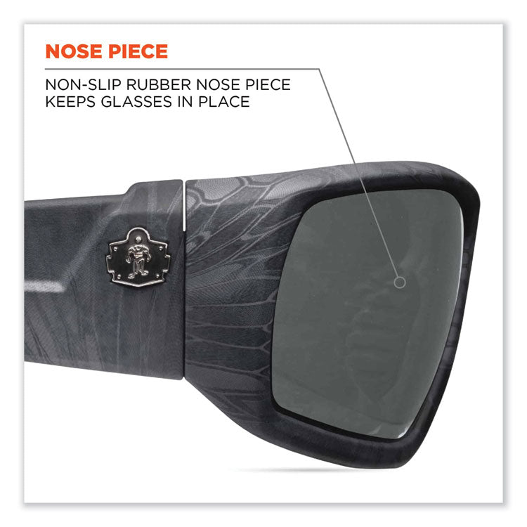 Skullerz Odin Safety Glasses, Kryptek Typhon Nylon Impact Frame, Polarized Smoke Polycarbonate Lens