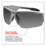 Skullerz Dagr Safety Glasses, Matte Gray Nylon Impact Frame, Polarized Smoke Polycarbonate Lens