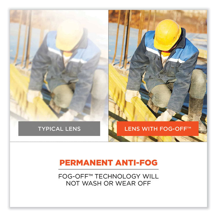 Skullerz Dagr Safety Glasses, Matte Gray Nylon Impact Frame, Anti-Fog Smoke Polycarbonate Lens