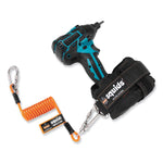 Squids 3130M Coiled Cable Lanyard with Carabiners, 5 lb Max Working Capacity, 6.5" to 48" Long, Orange