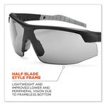Skullerz Skoll Safety Glasses, Matte Black Nylon Impact Frame, Anti-Fog Smoke Polycarbonate Lens