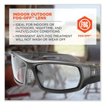 Skullerz Odin Safety Glasses, Black Nylon Impact Frame, AntiFog Indoor/Outdoor Polycarbonate Lens