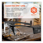 Skullerz Dagr Safety Glasses, Black Nylon Impact Frame, Anti-Fog Clear Polycarbonate Lens