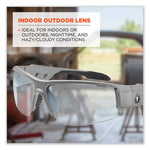 Skullerz Dagr Safety Glasses, Matte Gray Nylon Impact Frame, Indoor/Outdoor Polycarbonate Lens