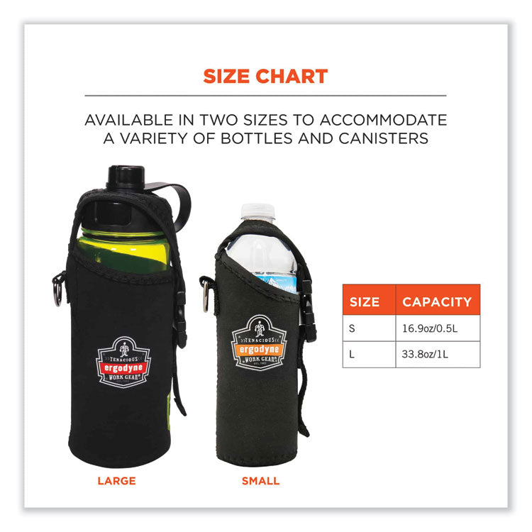 Squids 3775 Can + Bottle Holder Trap, Small, 3.62 x 7.25 x 2.5, Neoprene, Black