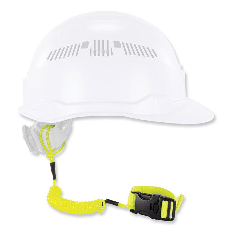 Squids 3157 Coiled Lanyard with Buckle, 2 lb Max Working Capacity, 12" to 48" Long, Lime