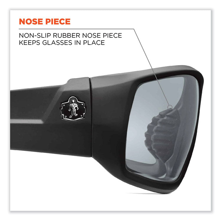 Skullerz Odin Safety Glasses, Black Nylon Impact Frame, Anti-Fog Indoor/Outdoor Lens