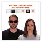 Skullerz Vali Frameless Safety Glasses, Black Nylon Impact Frame, Anti-Fog Smoke, Polycarbonate Lens