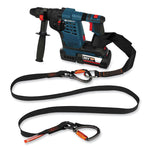 Squids 3139 Tool Lanyard with 2 Locking Swivel Carabiners, 40 lb Max Working Capacity, 76" Long, Black/Orange