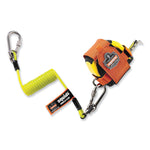 Squids 3130S Coiled Cable Lanyard with Carabiners, 2 lb Max Working Capacity, 6.5" to 48" Long, Lime