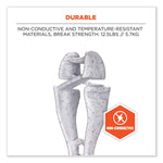 Squids 3420 Dual Clip Swivel Glove Clip Holder, 1 x 0.6 x 5.5, Acetal Copolymer, Granite, 100/Pack