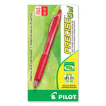 Precise Gel BeGreen Gel Pen, Retractable, Fine 0.7 mm, Red Ink, Translucent Red Barrel, Dozen