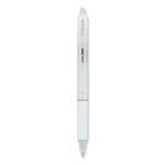 FriXion Ball Clicker Erasable Gel Pen, Retractable, Extra-Fine 0.5 mm, Black Ink, White Barrel, Dozen