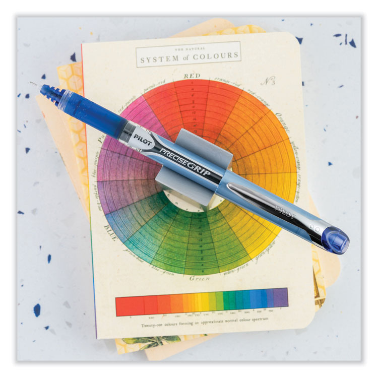 Precise Grip Rollerball Pen, Stick, Extra-Fine 0.5 mm, Blue Ink, Blue Barrel