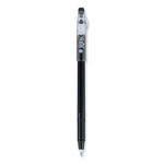 FriXion ColorSticks Erasable Gel Pen, Stick, Fine 0.7 mm, Black Ink, Black Barrel, Dozen