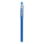 FriXion ColorSticks Erasable Gel Pen, Stick, Fine 0.7 mm, Blue Ink, Blue Barrel, Dozen