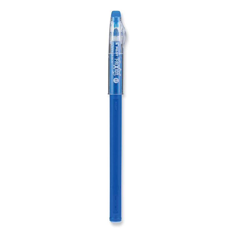 FriXion ColorSticks Erasable Gel Pen, Stick, Fine 0.7 mm, Blue Ink, Blue Barrel, Dozen