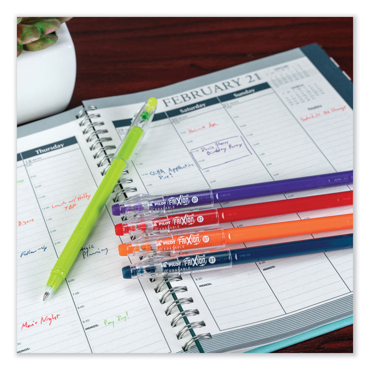 FriXion ColorSticks Erasable Gel Pen, Stick, Fine 0.7 mm, Red Ink, Red Barrel, Dozen
