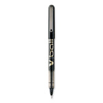 VBall Liquid Ink Rollerball Pen, Stick, Fine 0.7 mm, Black Ink, Black/Clear Barrel, Dozen