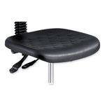 Soft Tough Deluxe Workbench Chair, Supports Up to 250 lb, 22" to 32" Seat Height, Black Seat, Black/Silver Base