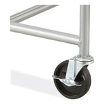Sled Base Stack Chair Cart, Metal, 500 lb Capacity, 23.5" x 27.5" x 17", Silver