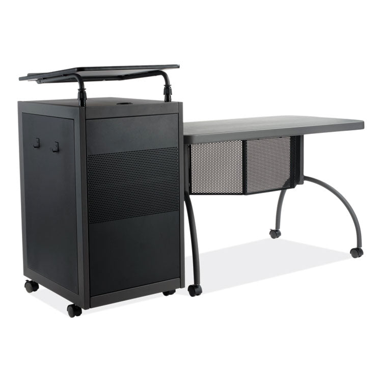 Teacher's WorkPod Desk and Lectern Kit, 68" x 24" x 41", Charcoal Gray