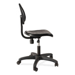 6700 Series Polyurethane Adj Height Task Chair, Supports 300 lb, 16" to 21" Seat Height, Black Seat, Black Back, Black Base