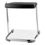 6600 Series Elephant Z-Stool, Backless, Supports Up to 500lb, 18" Seat Height, Black Seat, Chrome Frame