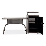 Teacher's WorkPod Desk and Lectern Kit, 68" x 24" x 41", Charcoal Gray