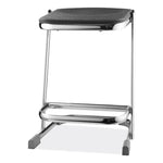 6600 Series Elephant Z-Stool, Backless, Supports Up to 500 lb, 22" Seat Height, Black Seat, Chrome Frame