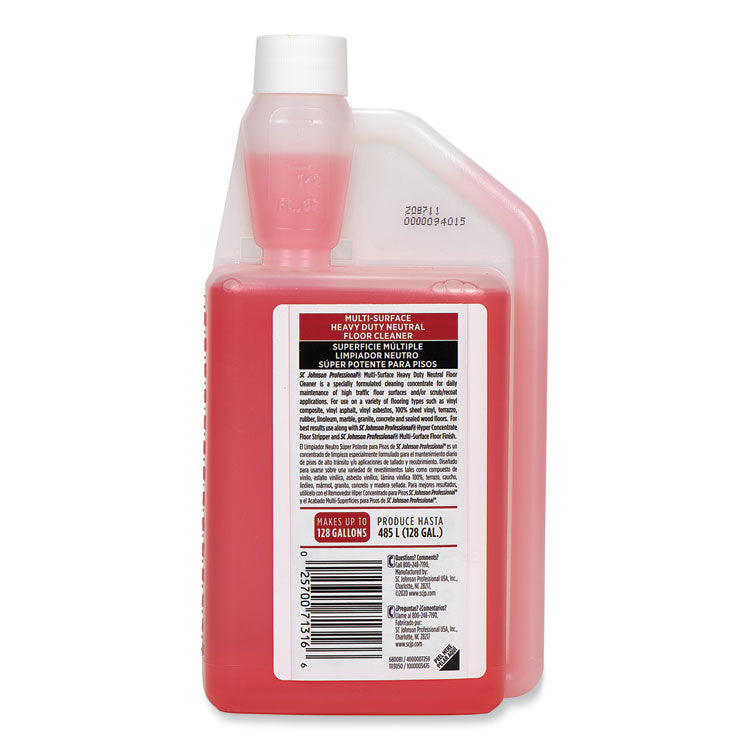 Heavy Duty Neutral Floor Cleaner, Fresh Scent, 32 oz Squeeze and Pour Bottle, 6/Carton