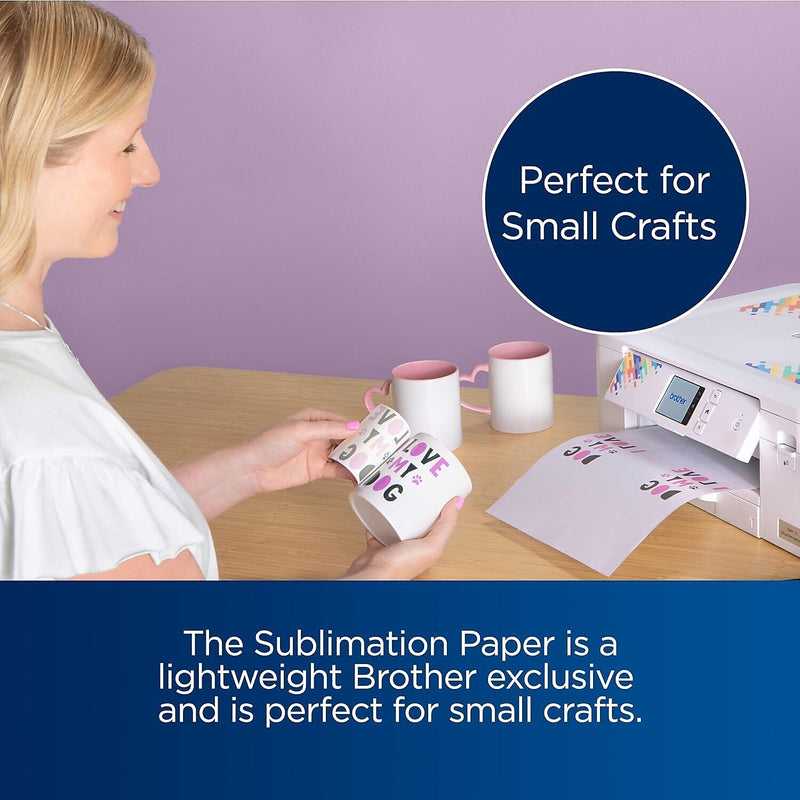 Brother 8.5" x 11" Sublimation Paper, White, 100 Sheets (SP01PLS)