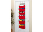 Household Essentials 53.5" x 14.5" 6-Pocket Organizer, Red (2169-1)