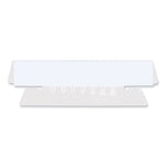 Hanging File Folder Plastic Index Tabs, 1/3-Cut, Clear, 3.7" Wide, 25/Pack
