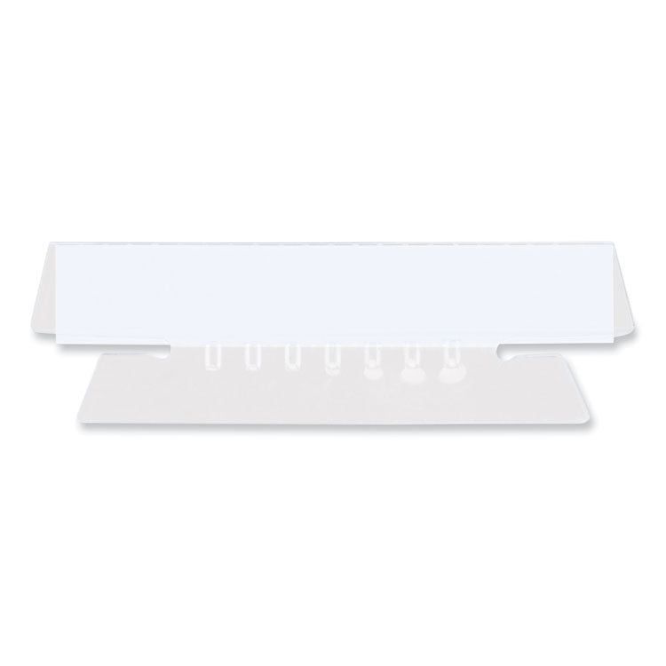 Hanging File Folder Plastic Index Tabs, 1/3-Cut, Clear, 3.7" Wide, 25/Pack