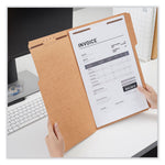 Reinforced Top Tab Fastener Folders, 0.75" Expansion, 2 Fasteners, Legal Size, Brown Kraft Exterior, 50/Box