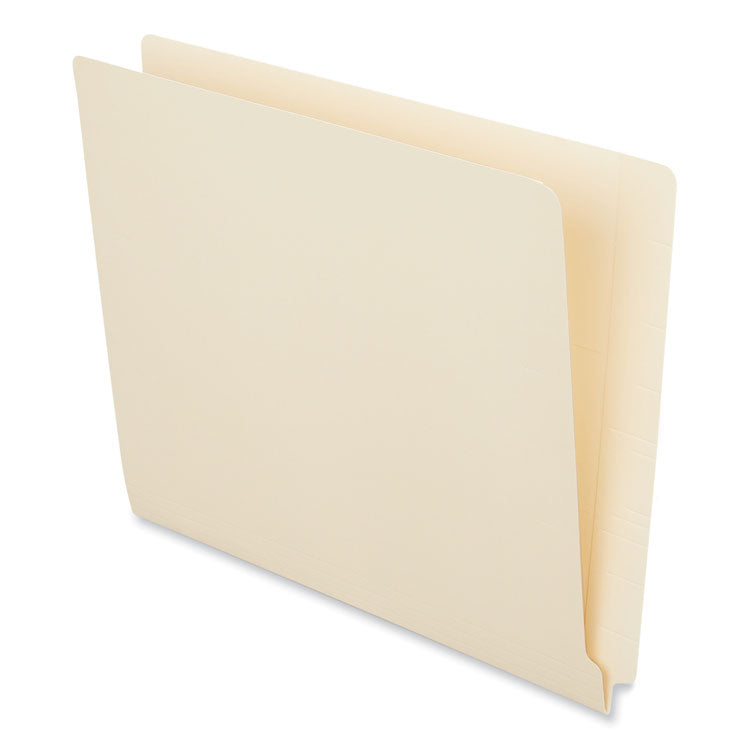 Reinforced End Tab Fastener Folders, 0.75" Expansion, 2 Fasteners, Letter Size, Manila Exterior, 50/Box