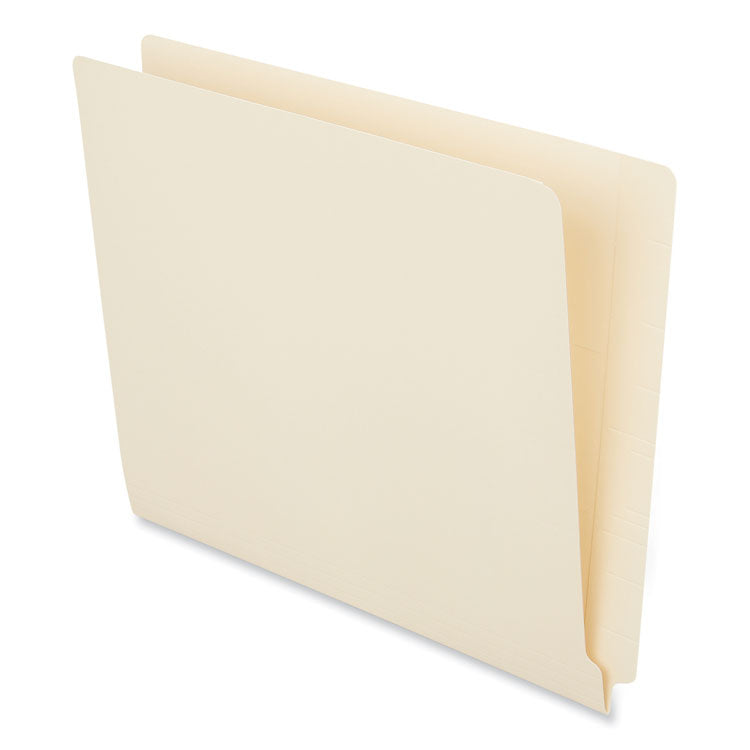 Deluxe Reinforced End Tab Folders, Straight Tabs, Letter Size, 0.75" Expansion, Manila, 100/Box