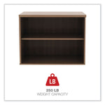 Alera Open Office Desk Series Low Storage Cabinet Credenza, Woodgrain Laminate, 29.5w x 19.13d x 22.78h, Modern Walnut
