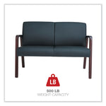 Alera Reception Lounge WL Series Loveseat, 44.88" x 26.13" x 33", Black