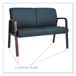 Alera Reception Lounge WL Series Loveseat, 44.88" x 26.13" x 33", Black
