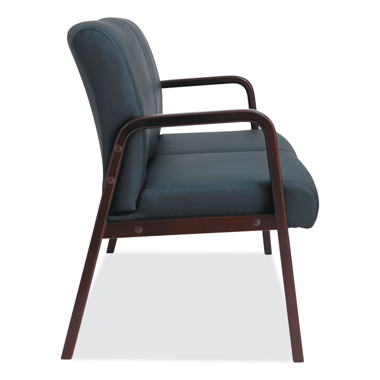 Alera Reception Lounge WL Series Loveseat, 44.88" x 26.13" x 33", Black