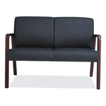 Alera Reception Lounge WL Series Loveseat, 44.88" x 26.13" x 33", Black